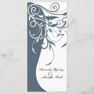 Programa de Casamento - Floral de Contraste Branco