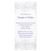 Programa de Casamento Floral de marinho Azul e Bra