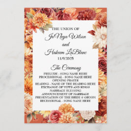 Programa de Casamento Floral de Outono