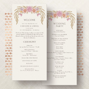 Programa de Casamento Floral de outono do outono