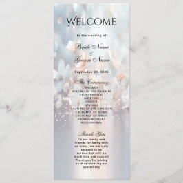 Programa de Casamento Floral de Pêssego Branco