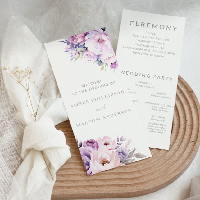 Programa de Casamento Floral de Risco de Lavanda E (Criador carregado)