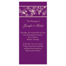 Programa de Casamento Floral de Rolagem Plum e Cha