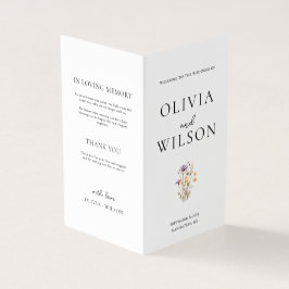 Programa de Casamento Floral de Roxo Claro Elegant