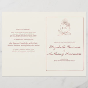 Programa de Casamento Floral de Tons Terrestres El