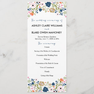 Programa de Casamento Floral do Buquê bonito   Azu