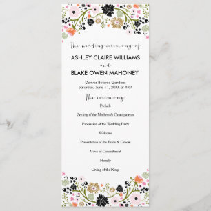 Programa de Casamento Floral do Buquê bonito Pre