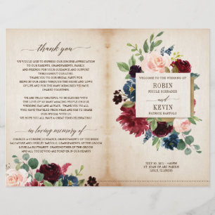 Programa de Casamento Floral Dobrado do Marinho Bo