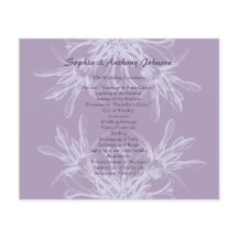 Programa de Casamento Floral Dusty Purple
