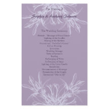 Programa de Casamento Floral Dusty Purple