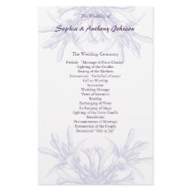 Programa de Casamento Floral Dusty Purple