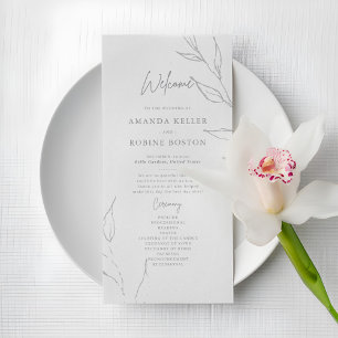 Programa de Casamento Floral Elegante