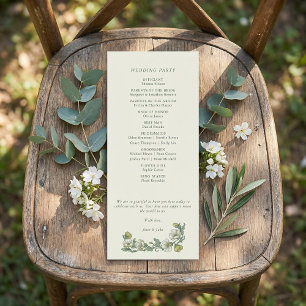 Programa de casamento floral elegante art nouveau