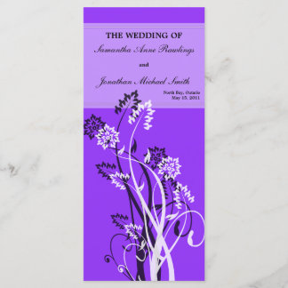 Programa de Casamento Floral em Púrpura