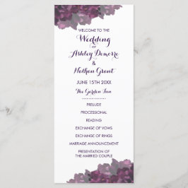 Programa de Casamento Floral em Púrpura