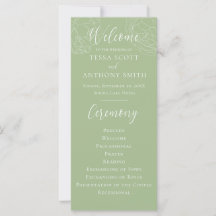 Programa de Casamento Floral em Verde Sálvia Elega