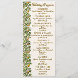 Programa de Casamento Floral Florida Orange Blosso