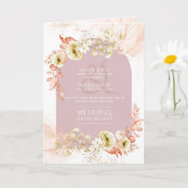 Programa de Casamento Floral Hispano 4pg Bilingue