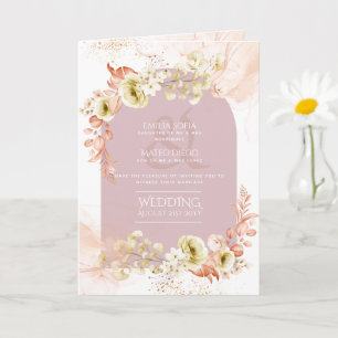 Programa de Casamento Floral Hispano 4pg Bilingue 