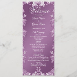Programa de Casamento Floral Moderno Lilac