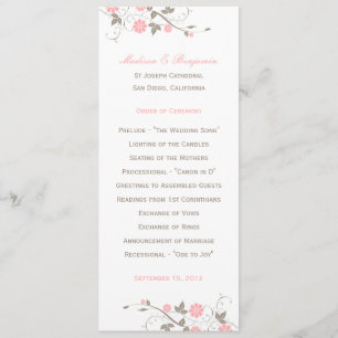 Programa de Casamento Floral Moderno - Rosa Suave