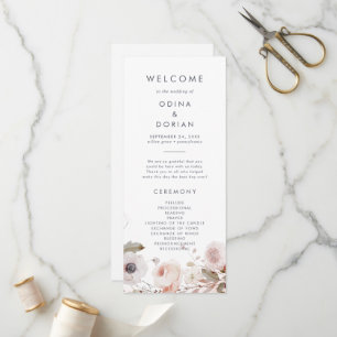 Programa de Casamento Floral Simples