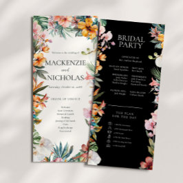 Programa de Casamento Floral Tropical Boho