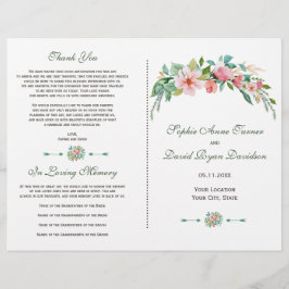 Programa de Casamento Floral Tropical Exótico Luau