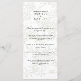 Programa de Casamento Floral Verde