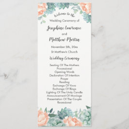 Programa de Casamento Foliar de Peony Succulents