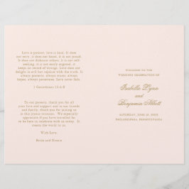 Programa de Casamento Formal Rosa Tradicional