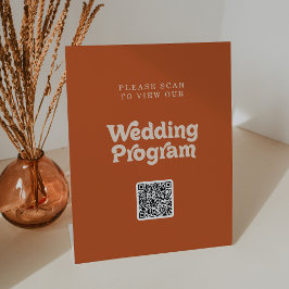 Programa de Casamento Formal Simples com Código QR