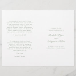 Programa de Casamento Formal Verde de Sage Tradici