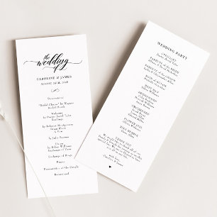 Programa de Casamento Frontal Elegante Clássico