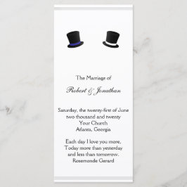 Programa de Casamento Gay Azul do Top Hats e do Ar