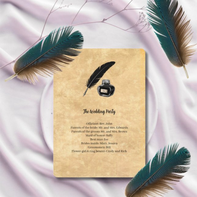 Programa de Casamento Gothic Quill  (Criador carregado)
