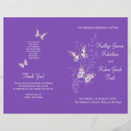 Programa de Casamento Gráfico de Duas Borboletas