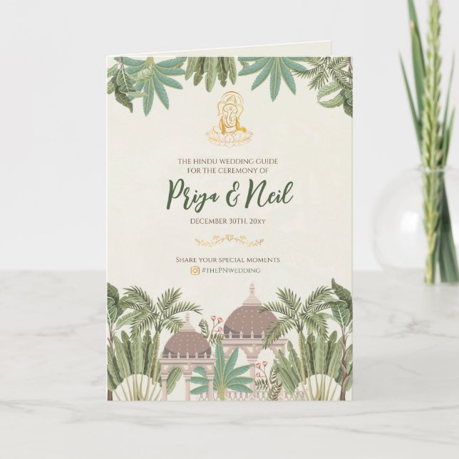 Programa de Casamento Hindu da Linha do Tempo e Gu (Frente)