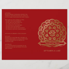 Programa de Casamento Hindu de Mandala, Vermelho e