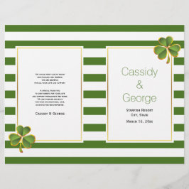 Programa de casamento irlandês dobrado em trevo ve