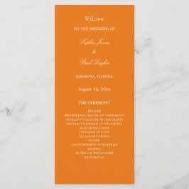 Programa de Casamento Laranja Vibrante