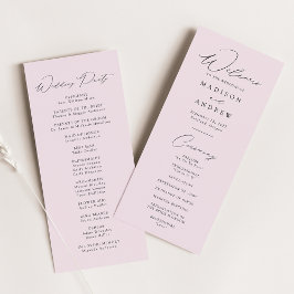 Programa de Casamento Lavanda Elegante Moderno