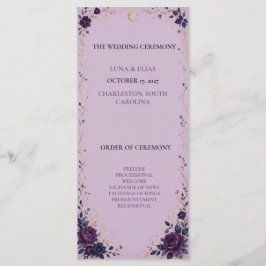 Programa de Casamento Lilás Celestial Gótico Editá
