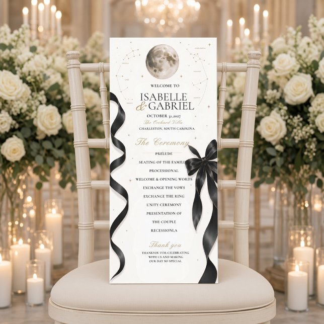 Programa de Casamento Luxo Celestial Lua Preta com (Criador carregado)