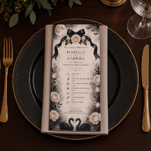 Programa de Casamento Luxo Gótico Arco Preto Lua