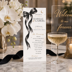 Programa de Casamento Luxuoso com Laço Preto Ele