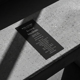 Programa de Casamento Manuscrito Elegante Minimali