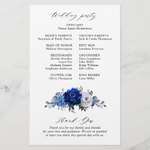 Programa de Casamento Metálico Real Blue Silver Wh