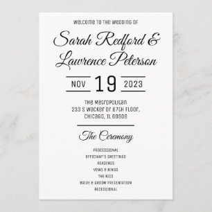 Programa de Casamento Minimalista Amplo