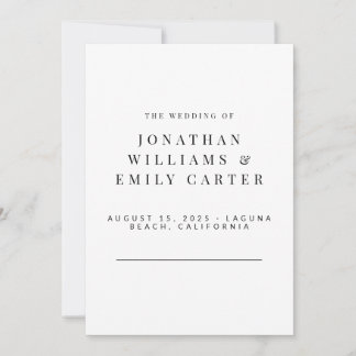 Programa de Casamento Minimalista - Moderno 5x7